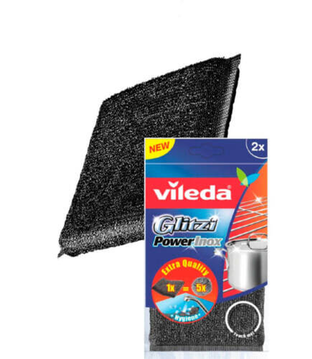 Губка Vileda Power Inox металлическая (2 шт)