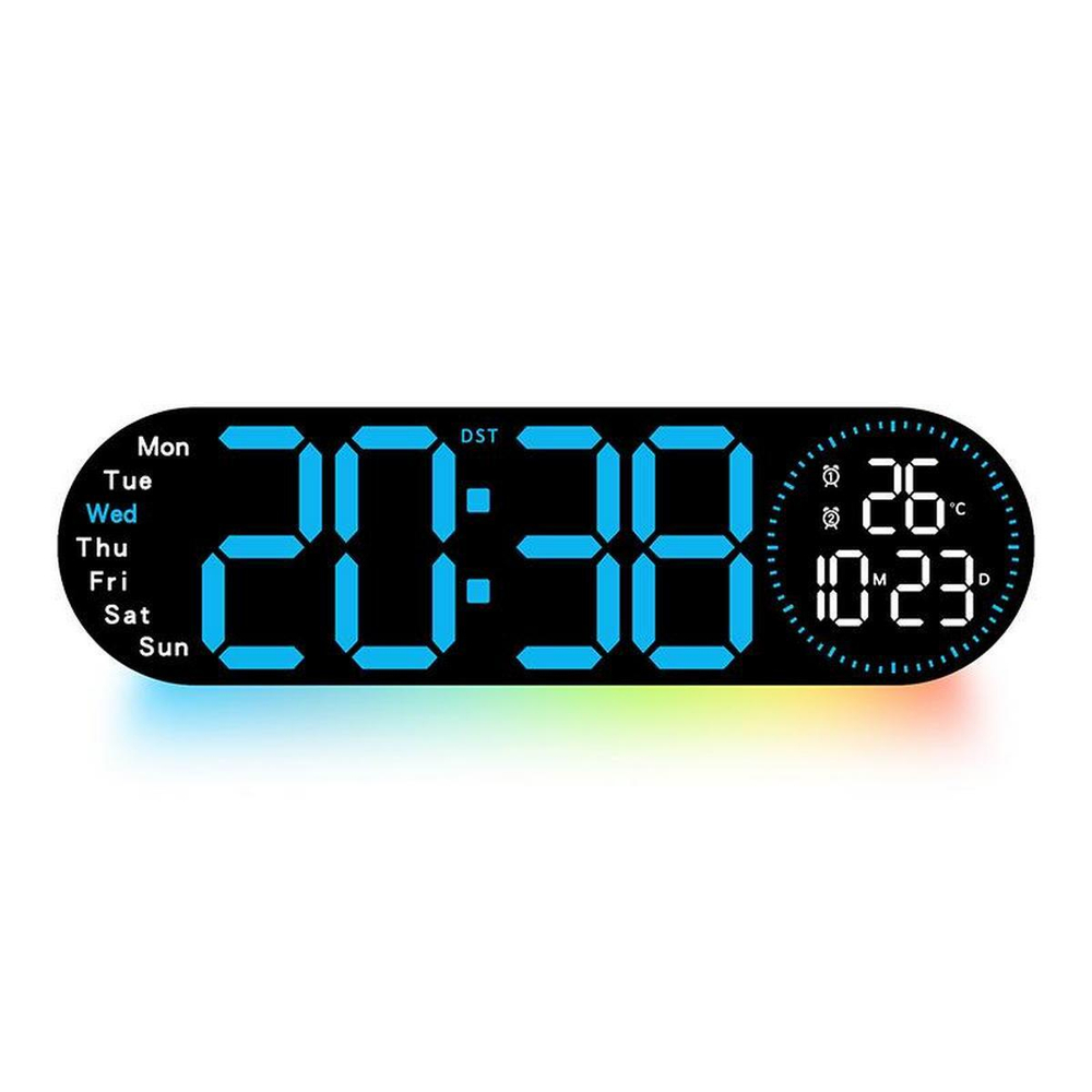 Часы-будильник настоль-настенные LED 5509 Black-White