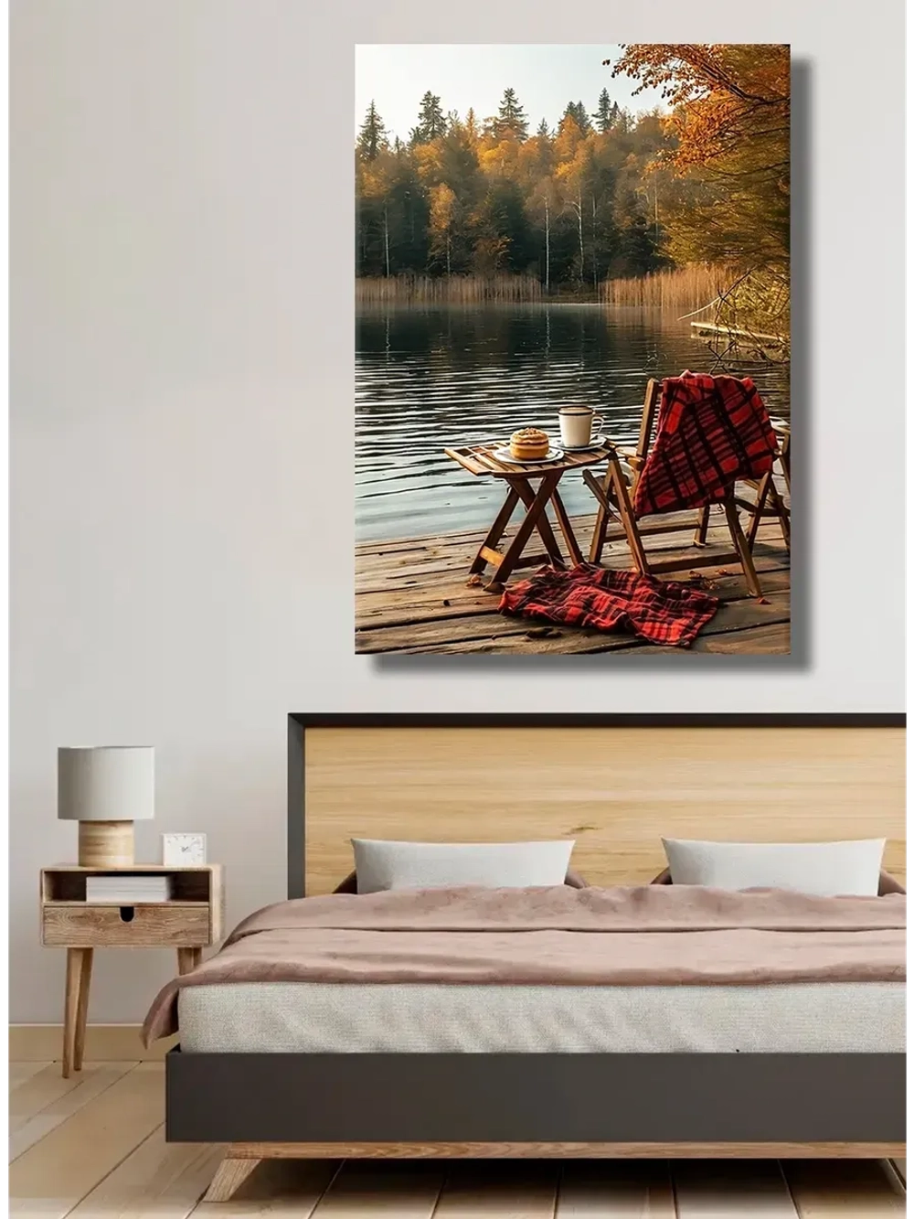 Картина "Завтрак у воды", интерьерная 30х40см 1шт.