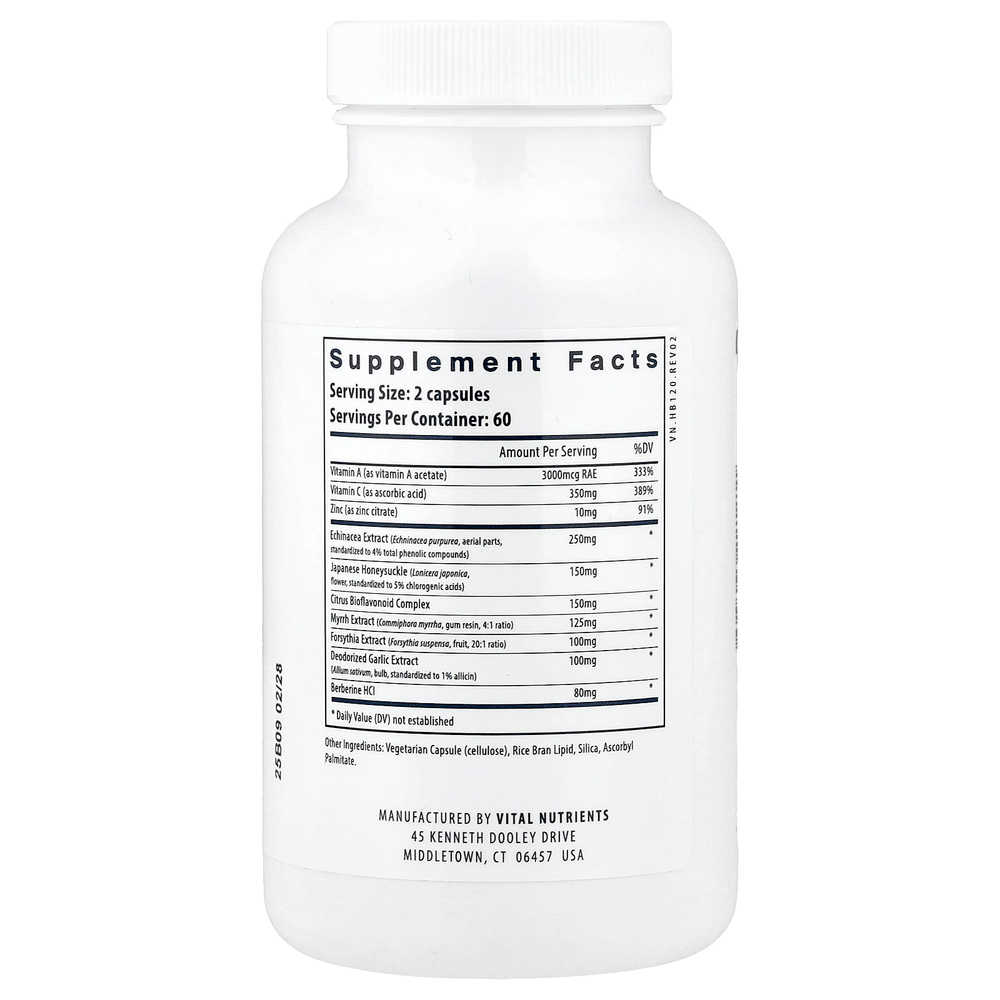 Vital Nutrients, Herbal Biotic, биотик, 120 веганских капсул