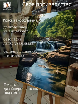 Картина Лазурная симфония на стену 30х40см 1шт., на деревянном подрамнике