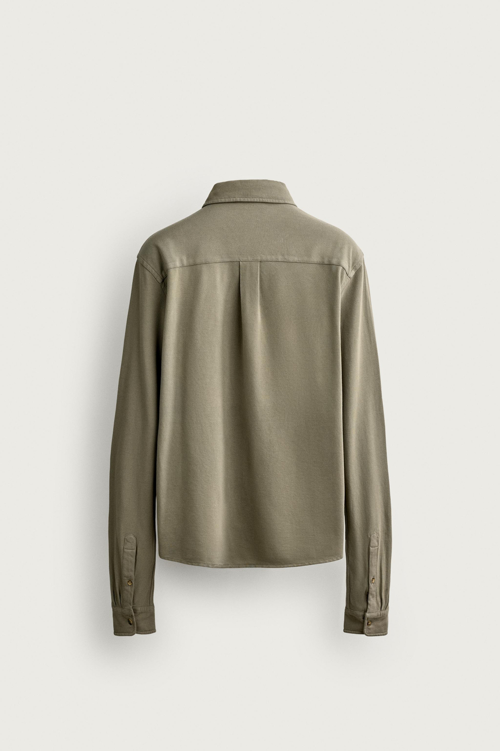 РУБАШКА REGULAR FIT ИЗ ПИКЕ С ЭФФЕКТОМ ПОТЕРТОСТИ — ZARA