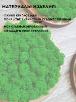 Круглое панно на стену из мха набор ОРЕХ 20 см. 3 шт.