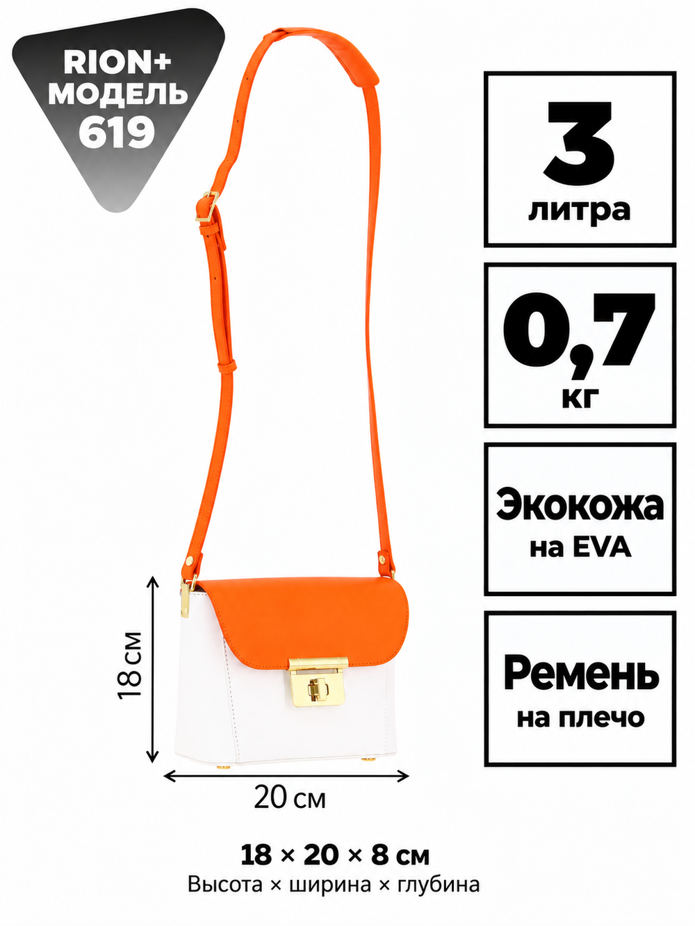 RION+ 619WHT-ORG — инфографика