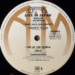 Carpenters ‎– Live In Japan 2LP (Япония 1974г.)Т