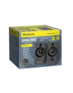 Defender SPK-190 черный, 8 Вт, питание от USB [65190]