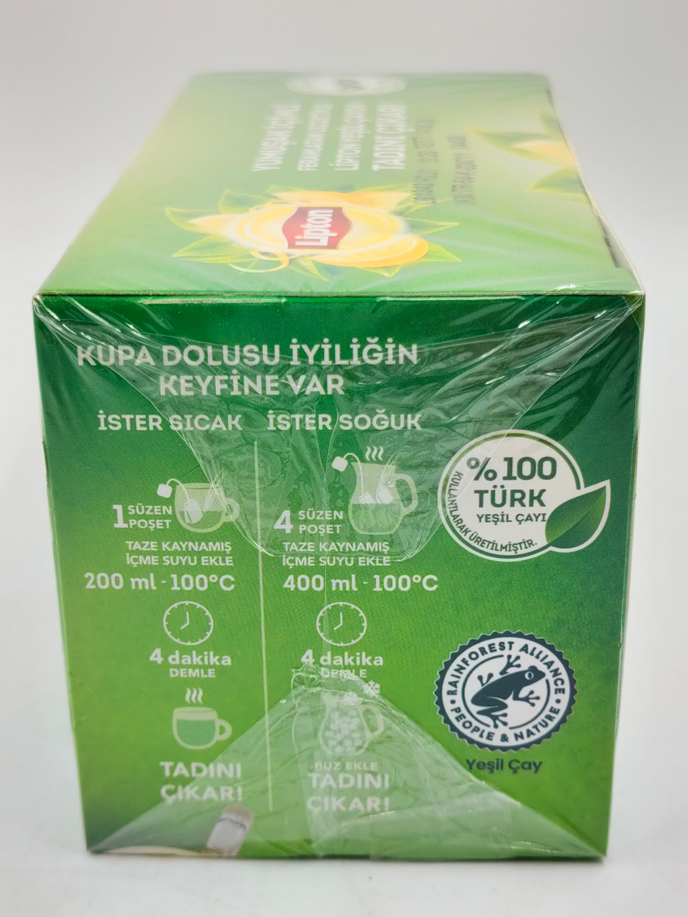 Lipton чай зеленый со вкусом лимона , 20 пакетиков, 30 г (Турция)