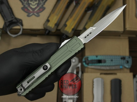Нож Microtech Ultratech EX-ZBP Gen III Green - клинок байонет, зеленая рукоять