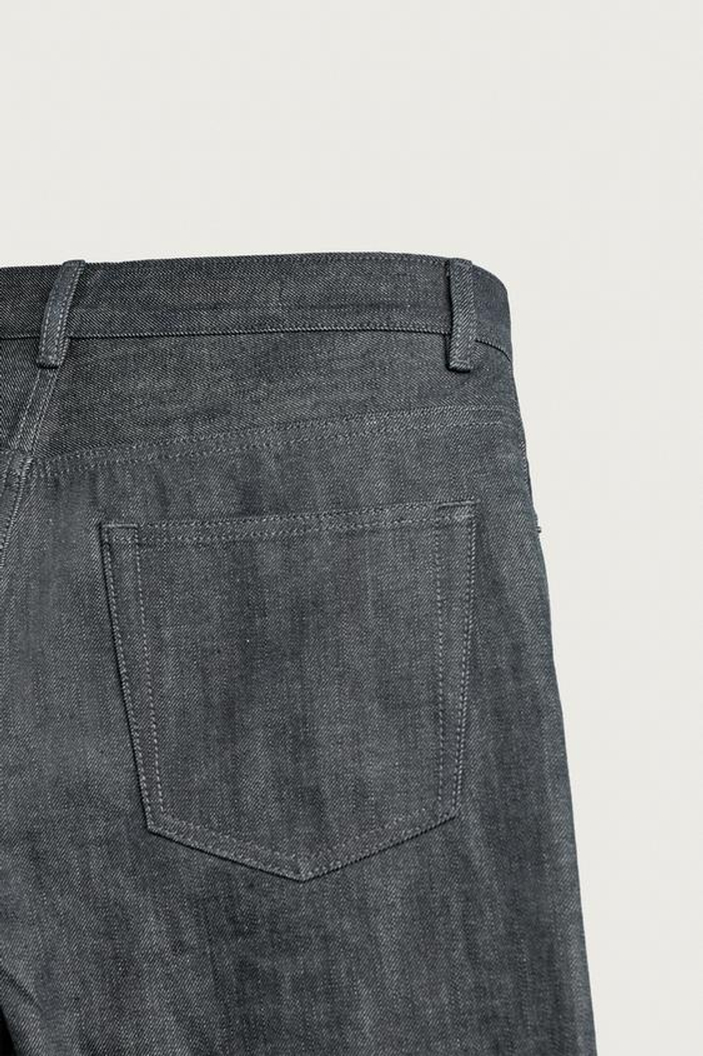ZARA ДЖИНСЫ STRAIGHT FIT С ОТВОРОТОМ SELVEDGE, СЕРО-СИНИЙ