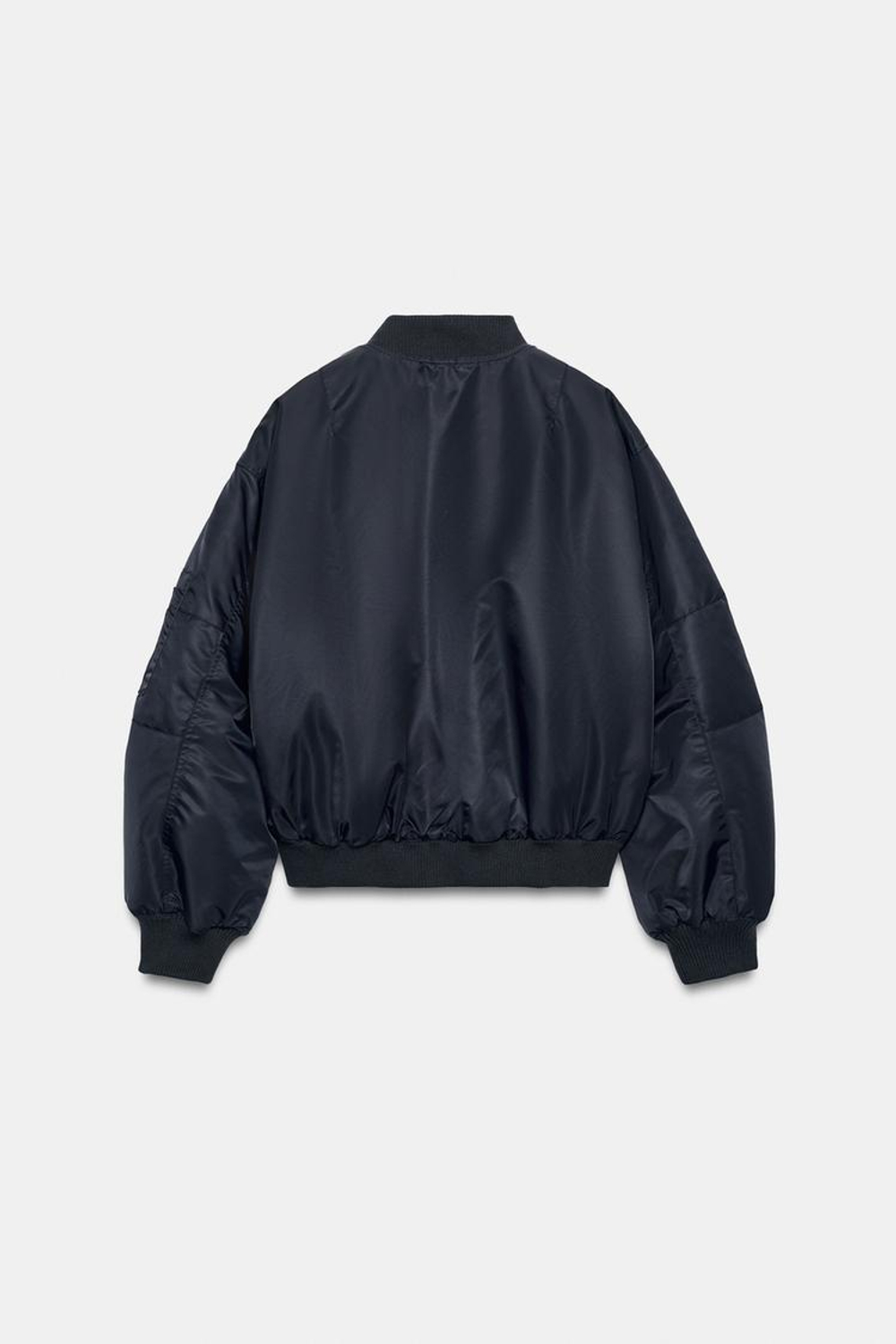 ZARA ДВУСТОРОННИЙ БОМБЕР ОВЕРСАЙЗ, СИНИЙ/ЧЕРНЫЙ