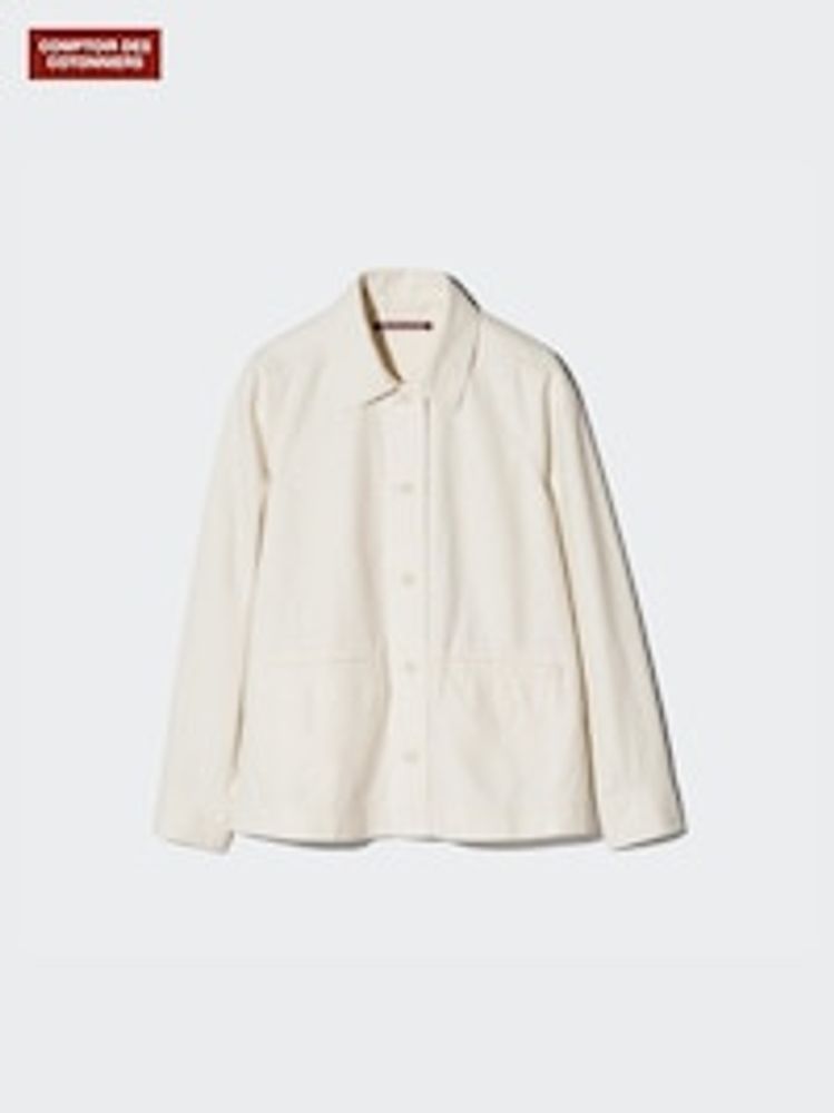 UNIQLO Куртка из смесового льна, светло-бежевый