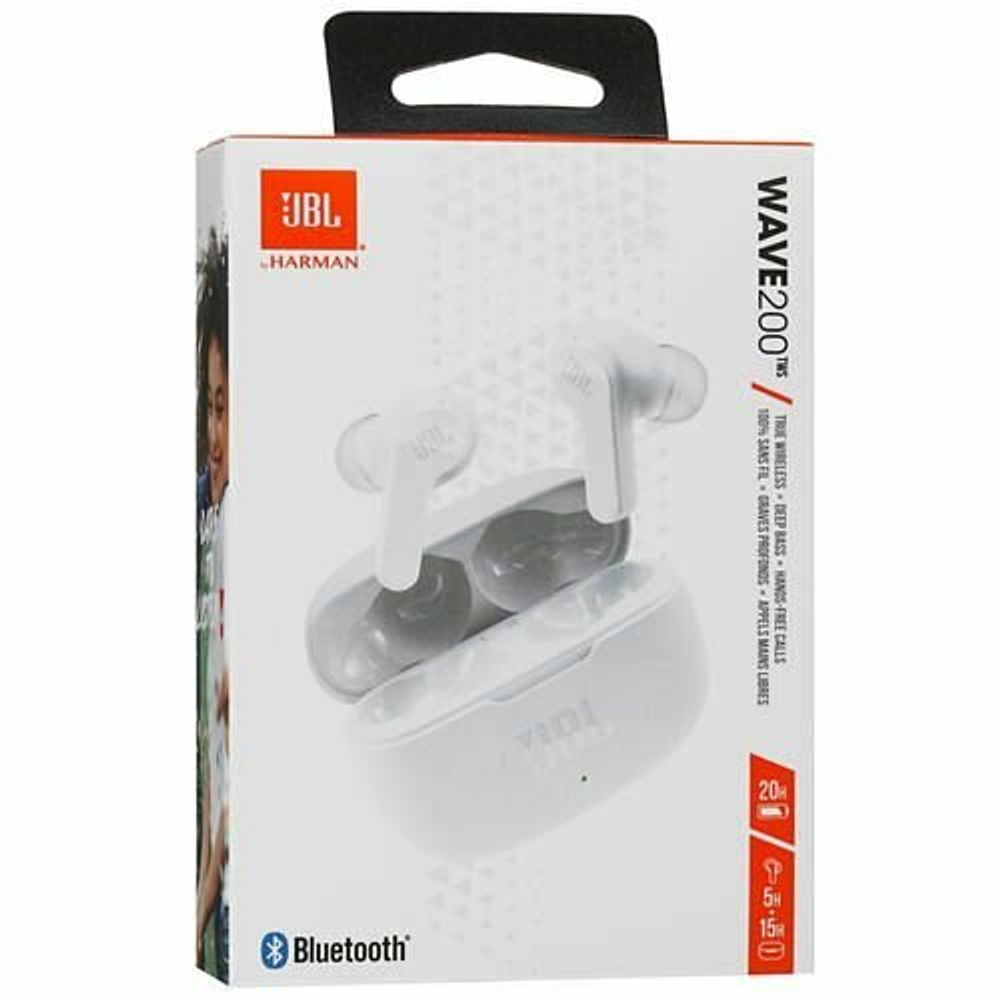 Беспроводные наушники JBL Wave 200TWS Global, USB Type-C, белый