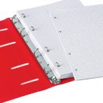Тетрадь на кольцах 80л, А5, Brauberg Красный, пластиковая обложка