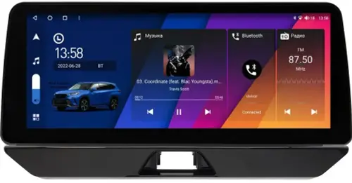 Магнитола для Toyota Harrier XU80, Venza 2 2020+ - Canbox H-Line 0051 монитор 12.3" QLED в стиле BMW на Android 10, Быстрая, ТОП-процессор, CarPlay, 4G SIM-слот