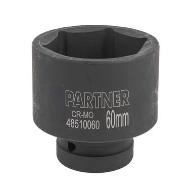 Головка ударная глубокая, 60мм (6гр) 1'' Partner PA-48510060