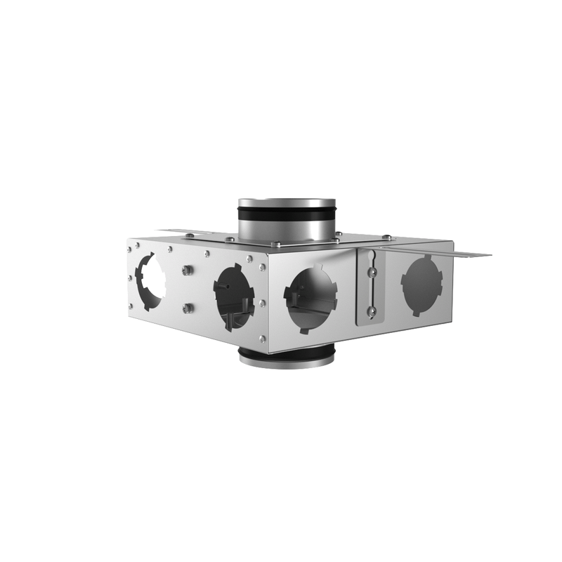 Присоединительная коробка проходная KVF 125/125/75×6 на 6 выходов