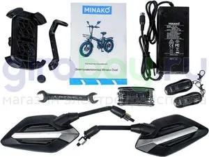 Электровелосипед Minako F11 Pro Dual 48V/20Ah (полный привод) - Черный обод фото №11