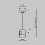 Подвес для трека Maytoni  TRA157SW-IPC1-PT