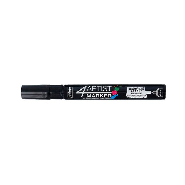 Маркер художественный 4Artist Marker на масляной основе 4 мм, перо круглое, 6 шт, 580124 черный, Pebeo