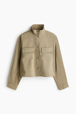 Рубашка из вискозной смеси с воротником-стойкой - H&M