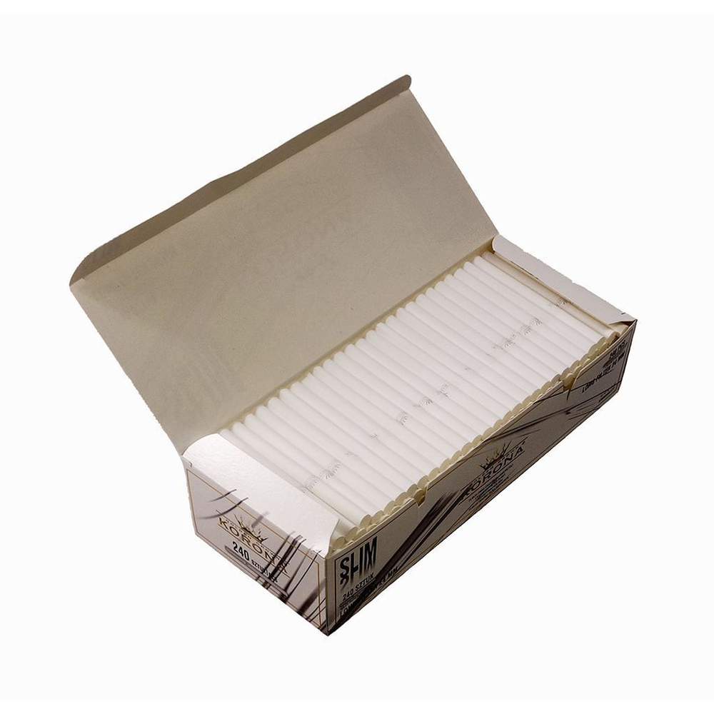 Гильзы для сигарет "Korona" Slim Long White 24mm 240шт
