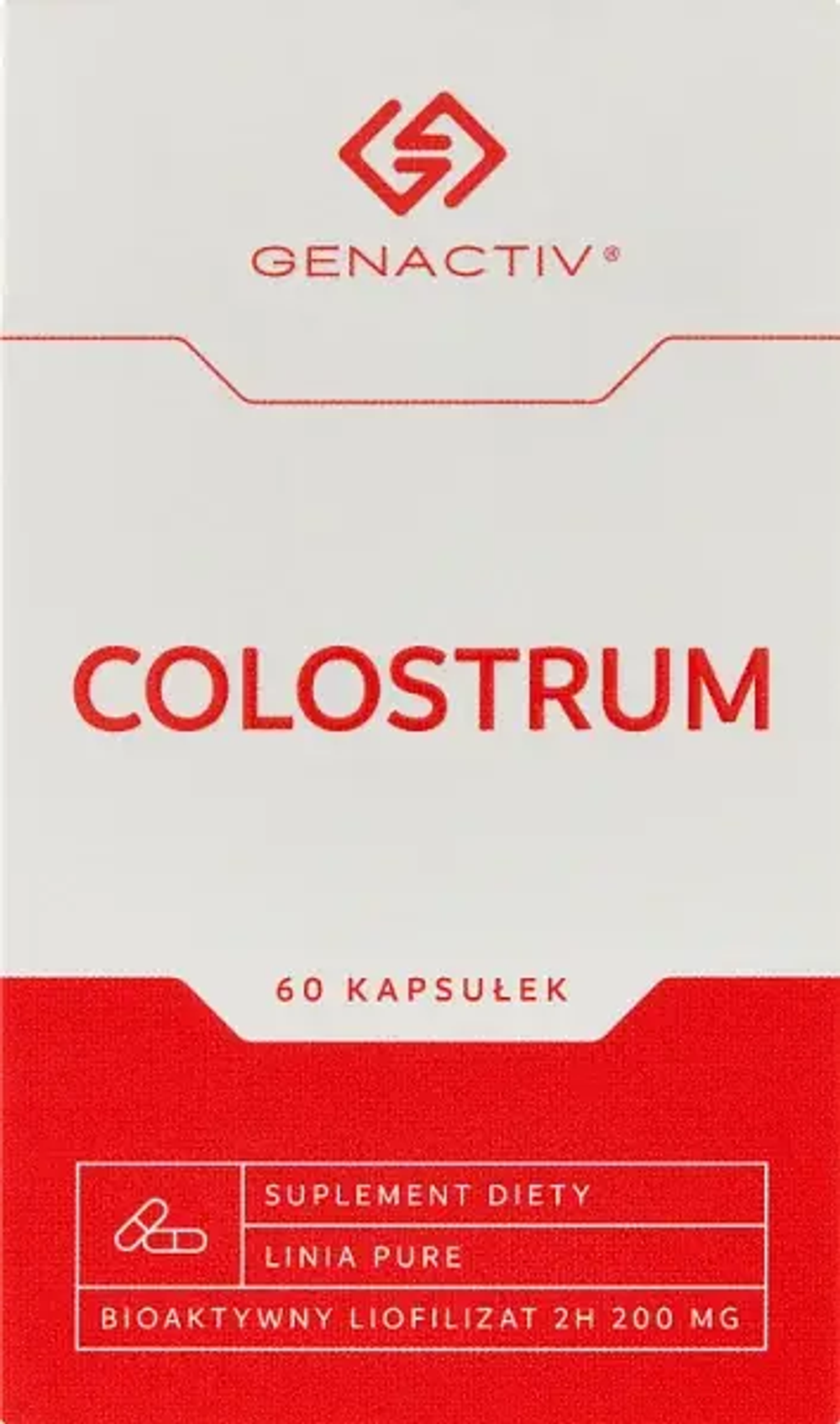 Диетическая добавка Genactiv Colostrum, 60 капсул