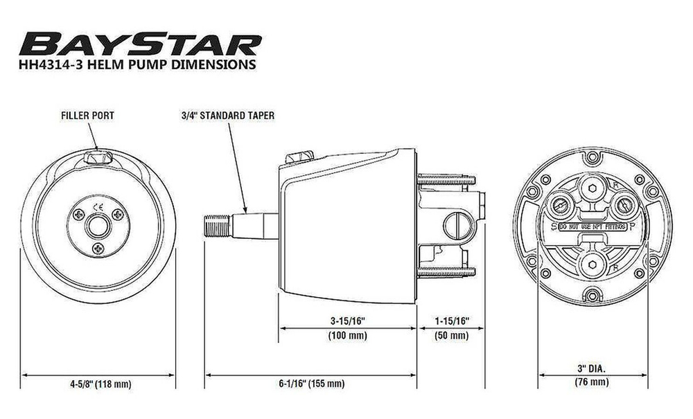 Гидравлическая рулевая система BayStar Compact без шлангов в комплекте (10264007)