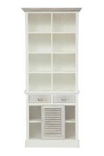 Шкаф книжный Secret De Maison RIVIERA ( mod.2300А ) Дерево манго, 90х40х210см, Antique white/white wash