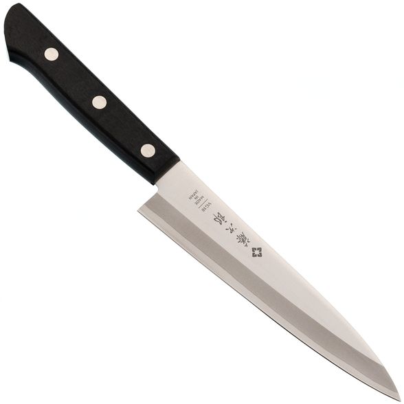 Цена наКухонный нож универсальный Tojiro Western Knife F-318, сталь VG-10, рукоять стабилизированная древесина, черный