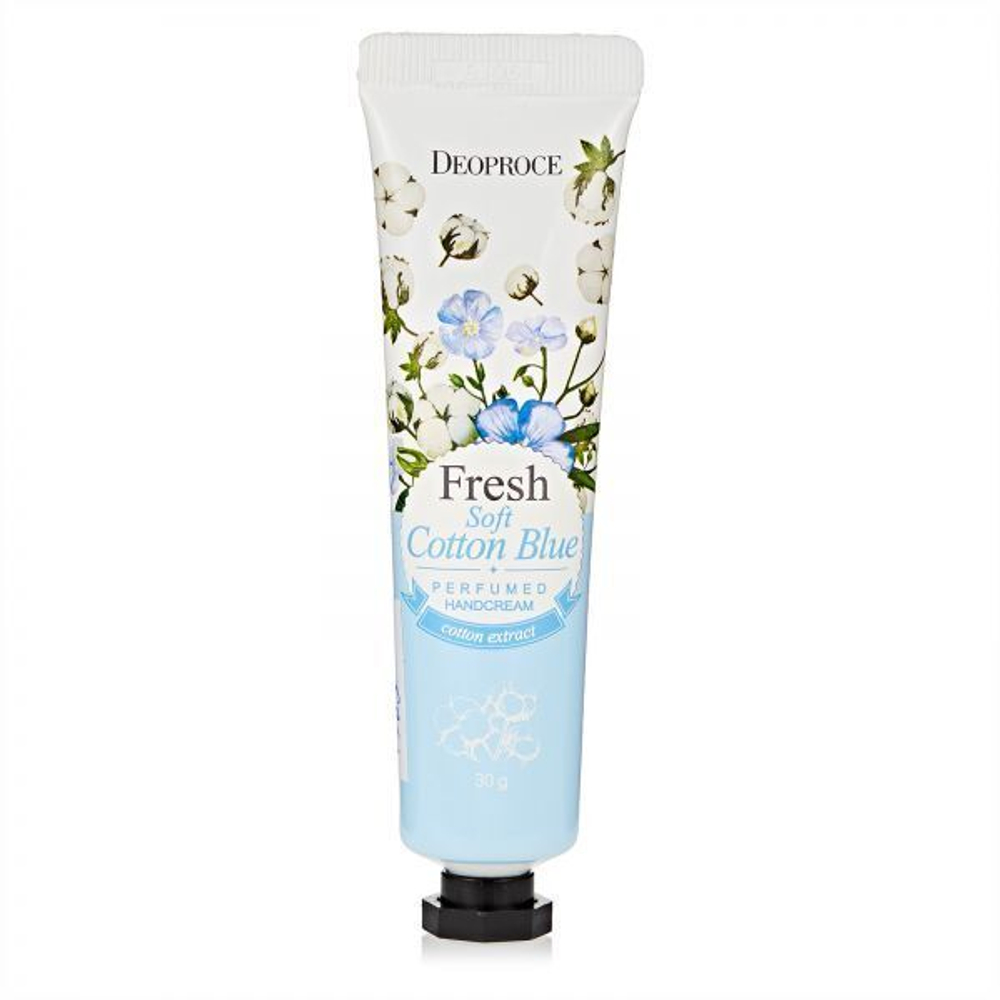 Крем для рук с экстрактом хлопка Deoproce Fresh Soft Cotton Blue, 50 гр