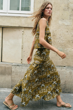 ЮБКА МИДИ С АЖУРНОЙ ВЫШИВКОЙ — ZARA