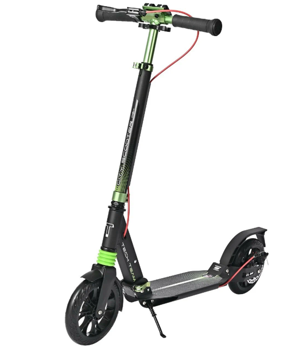 Самокат Tech Team City scooter Disk Brake green зеленый