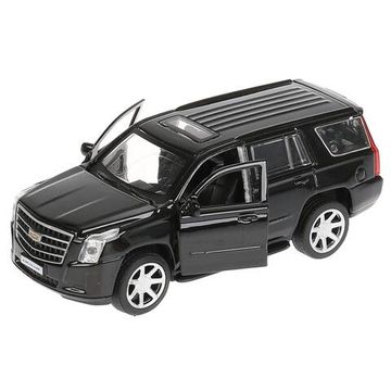Машина металл CADILLAC ESCALADE 12 см, двери, багаж, инерц, черный, кор. Технопарк