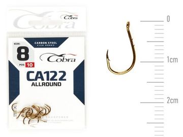 Крючки Cobra ALLROUND CA122  №8, 10 шт.