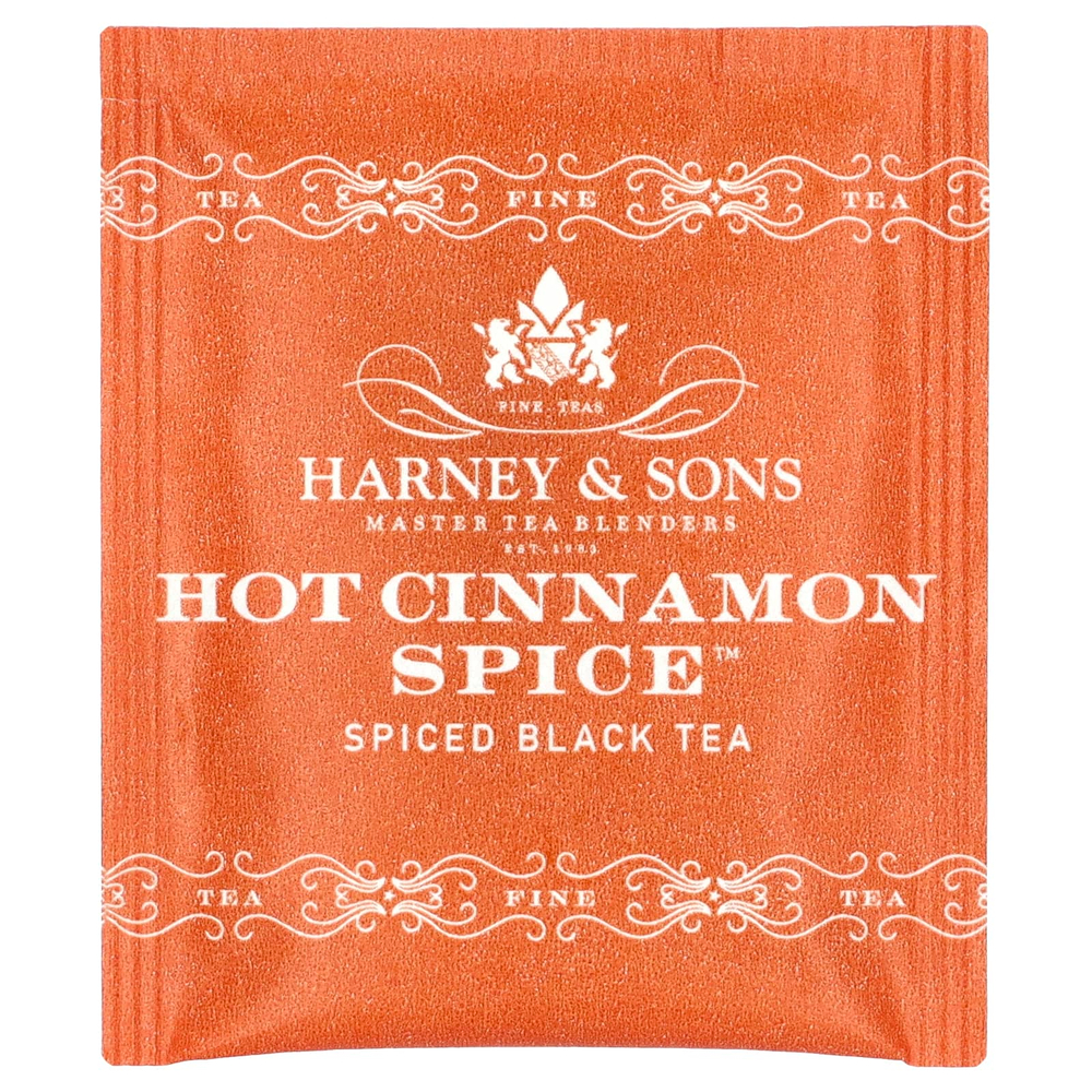 Harney & Sons, Пряный черный чай, горячая корица, 50 чайных пакетиков, 90 г (3,17 унции)