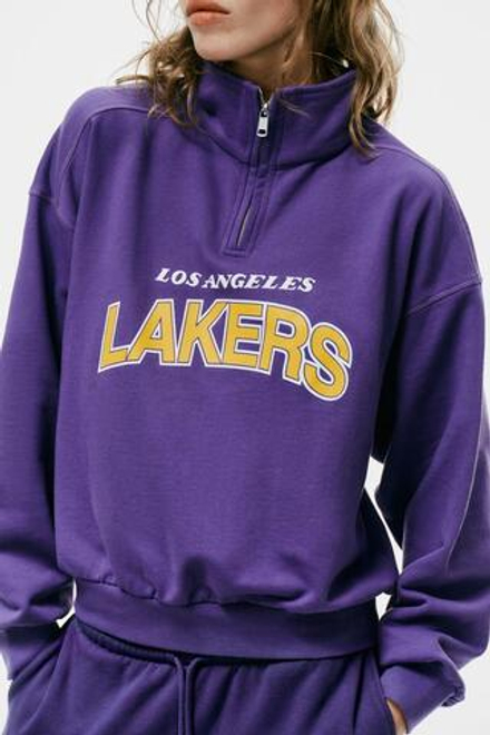 ZARA ТОЛСТОВКА NBA LOS ANGELES LAKERS, ЛИЛОВЫЙ