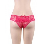 Кружевные трусики с доступом, розовые, XL-2XL