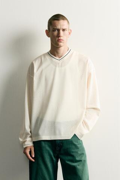 ФУТБОЛКА RELAXED FIT С РЕЛЬЕФНОЙ СТРУКТУРОЙ — ZARA