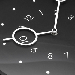 Настенные часы NeXtime Loop, металл, 35 см, чёрные