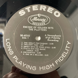 Винтажная виниловая пластинка LP The Platters Encore Of Golden Hits (США 1960)