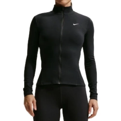 Женская теннисная куртка Nike One Dri-Fit Full Zip Fitted - black/white
