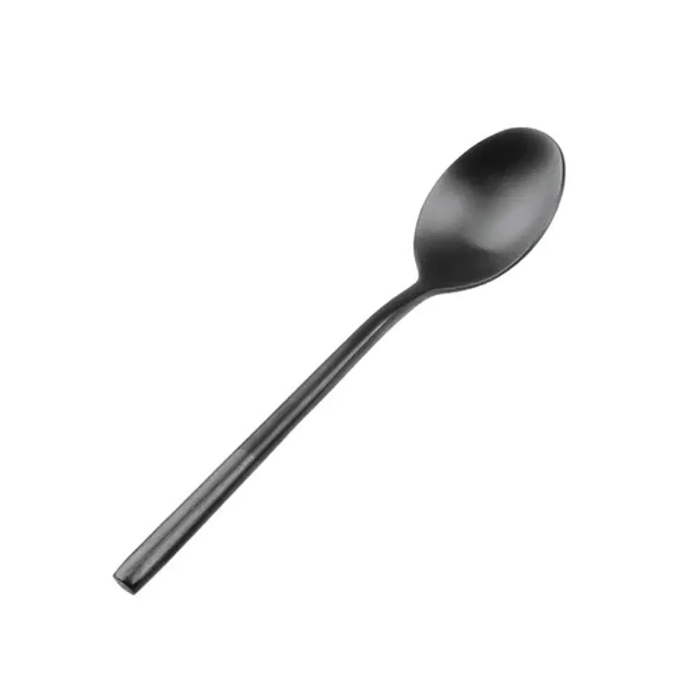 Ложка чайная 14 см матовая черный цвет Black Sapporo PVD P.L. - Davinci [12]