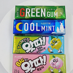 Lotte жевательная резинка MIX Cool Mint, Green, Peach, Green Grape Gum (30г+30г+23г+23г) 106 г (Япония, Корея)