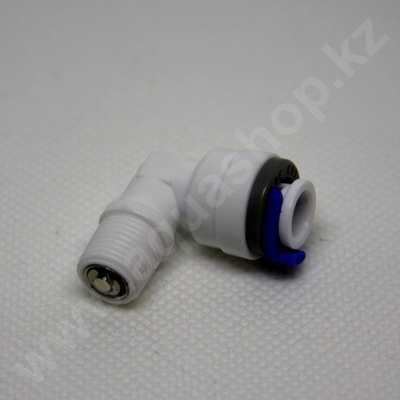 Фитинг QT-07A угловой с клапаном 1/4"(f) x 1/8"(НР)