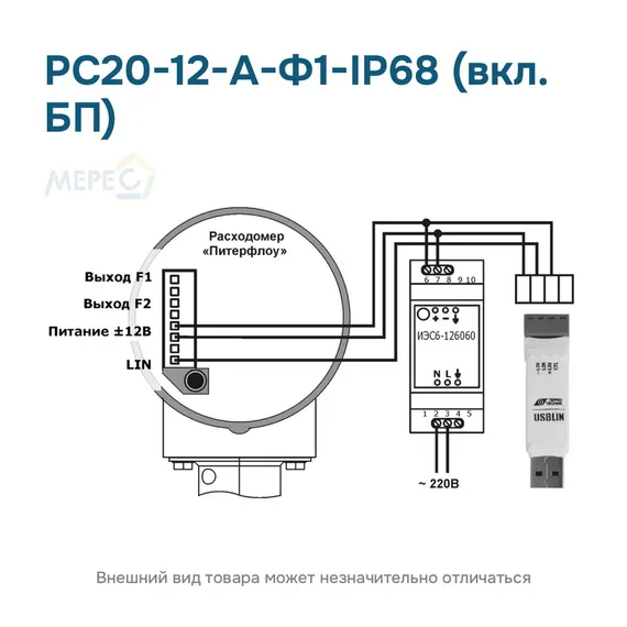 РС20-12-А-Ф1-IP68 (вкл. БП)