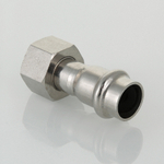 Пресс-вставка из нержавеющей стали AISI 304 с накидной гайкой, VT.INOX-PRESS, VALTEC