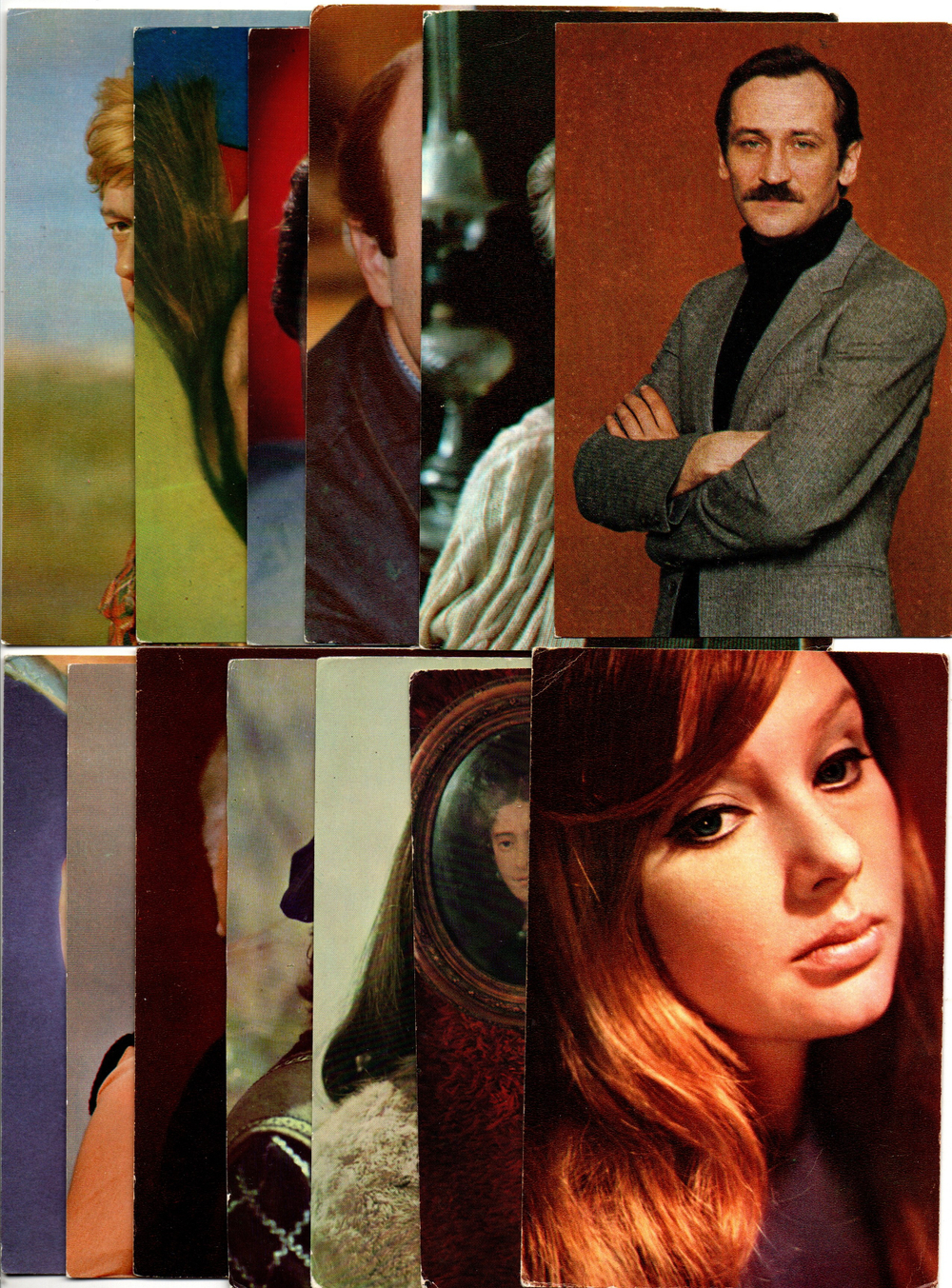 №126 Открытки Артисты и актёры СССР 1970–1980-е г. 25 штук. Цветные, чистые, без повторов