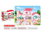 Игрушечный дом для куклы с мебелью и фигурками коробка 326-D52