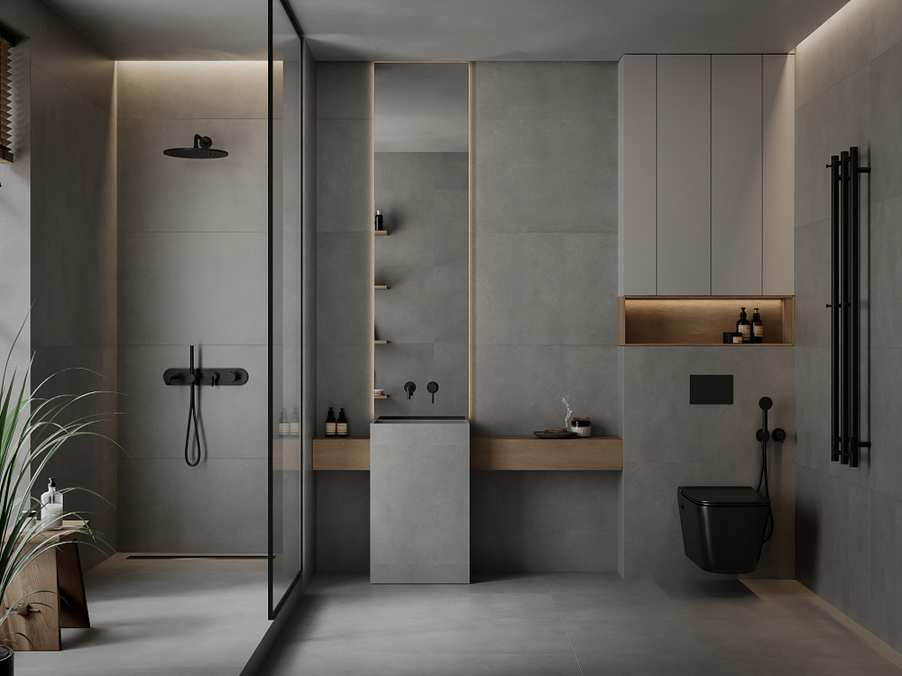 Бетон сер КГ 02 / Beton grey PG 02 600х1200 (стандарт)