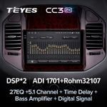 Teyes CC3 2K 9"для Mitsubishi Pajero III 1999-2006